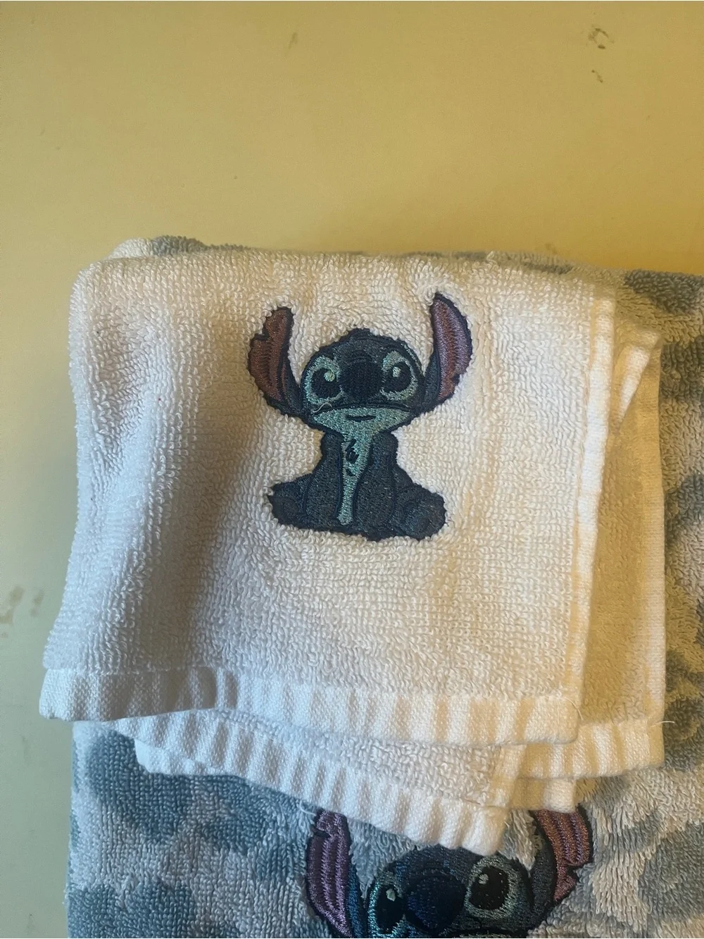 Disney Stitch Embroidered Towels from Boxlunch - Blue & White